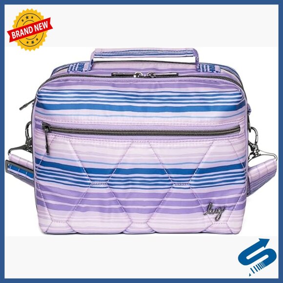 Polyester Crossbody Bag with Multiple Compartments and Removable Strap